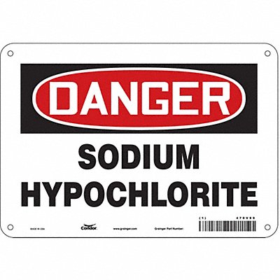 Safety Sign 7 inx10 in Polyethylene