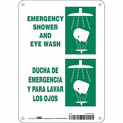 Safety Sign 10 in x 7 in Aluminum