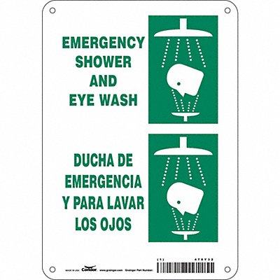 Safety Sign 10 in x 7 in Polyethylene
