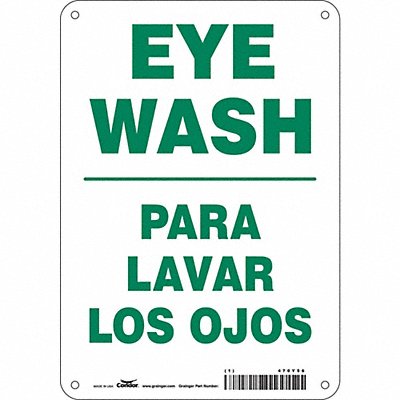 Safety Sign 10 in x 7 in Polyethylene
