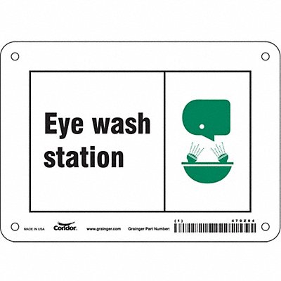 Safety Sign 5 in x 7 in Polyethylene