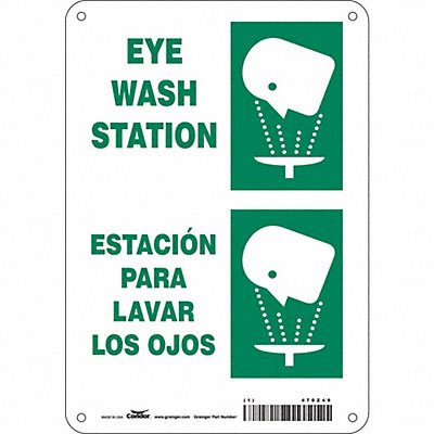 Safety Sign 10 in x 7 in Polyethylene