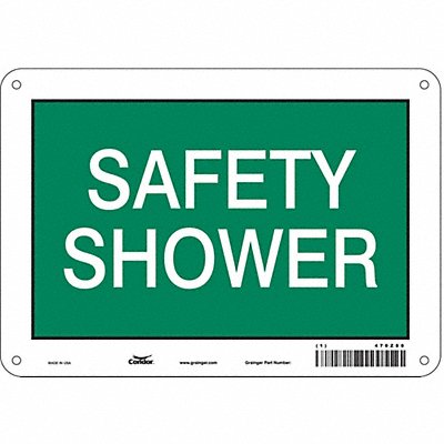 Safety Sign 7 in x 10 in Aluminum