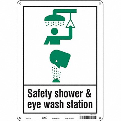 Safety Sign 14 in x 10 in Aluminum