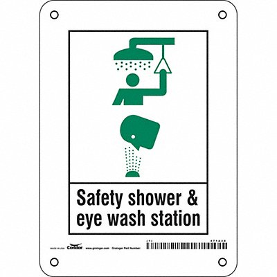 Safety Sign 7 in x 5 in Polyethylene