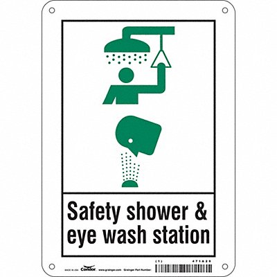 Safety Sign 10 in x 7 in Polyethylene