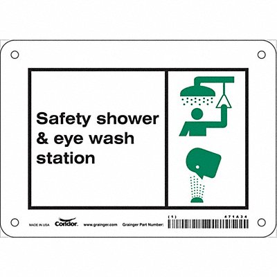 Safety Sign 5 in x 7 in Aluminum