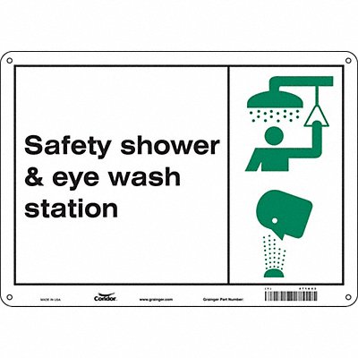 Safety Sign 10 in x 14 in Polyethylene