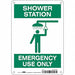 Safety Sign 10 in x 7 in Aluminum