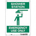 Safety Sign 10 in x 7 in Polyethylene