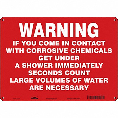 Safety Sign 10 in x 14 in Polyethylene