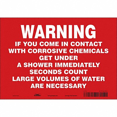 Safety Sign 7 in x 10 in Vinyl