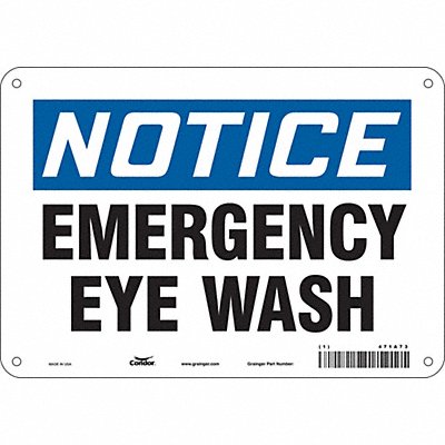Safety Sign 7 in x 10 in Polyethylene