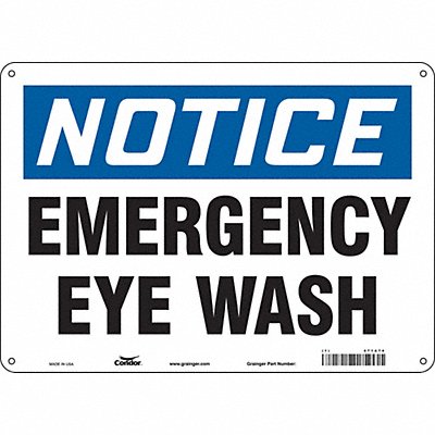 Safety Sign 10 in x 14 in Polyethylene