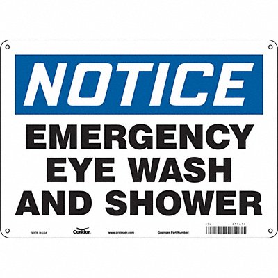 Safety Sign 10 in x 14 in Aluminum