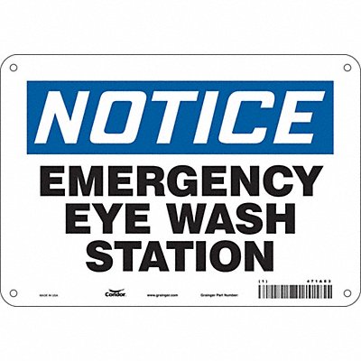 Safety Sign 7 in x 10 in Aluminum