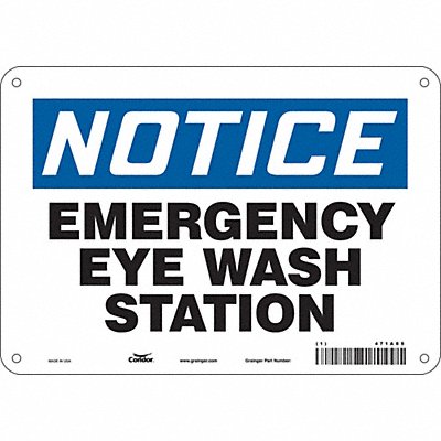 Safety Sign 7 in x 10 in Polyethylene