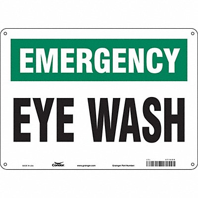Safety Sign 10 in x 14 in Aluminum