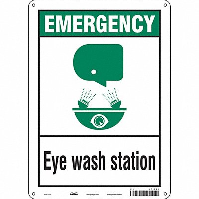 Safety Sign 14 in x 10 in Polyethylene