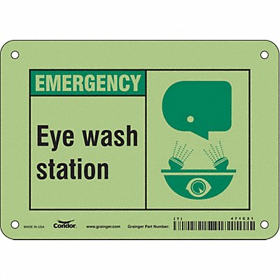 Safety Sign 5 in x 7 in Aluminum