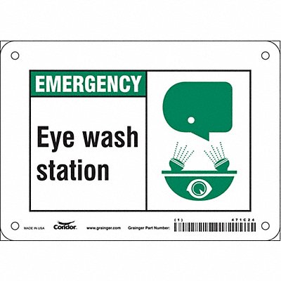 Safety Sign 5 in x 7 in Polyethylene