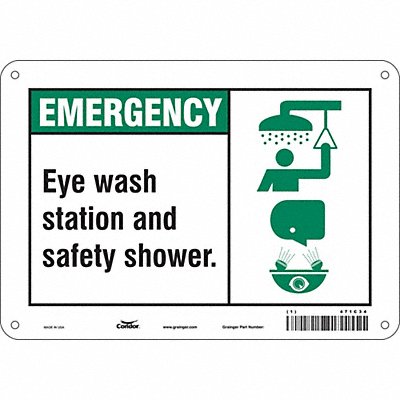 Safety Sign 7 in x 10 in Polyethylene