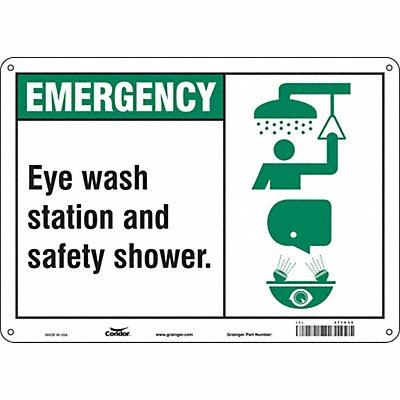 Safety Sign 10 in x 14 in Polyethylene