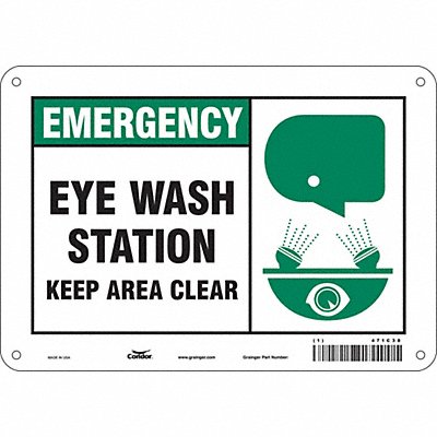 Safety Sign 7 in x 10 in Aluminum