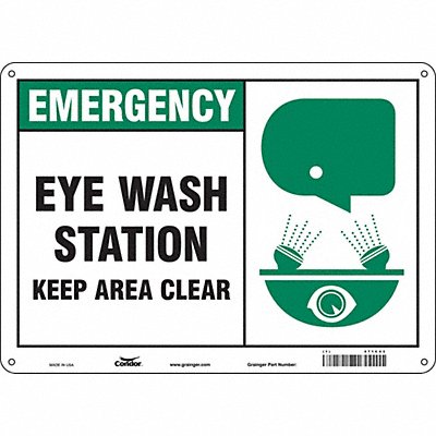 Safety Sign 10 in x 14 in Polyethylene