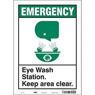 Safety Sign 14 in x 10 in Vinyl