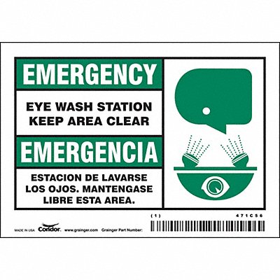 Safety Sign 3 1/2 in x 5 in Vinyl PK5