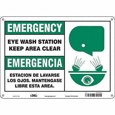 Safety Sign 10 in x 14 in Polyethylene