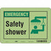 Safety Sign 7 in x 10 in Glow Vinyl