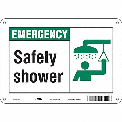 Safety Sign 7 in x 10 in Polyethylene