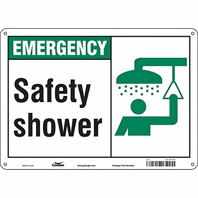Safety Sign 10 in x 14 in Polyethylene