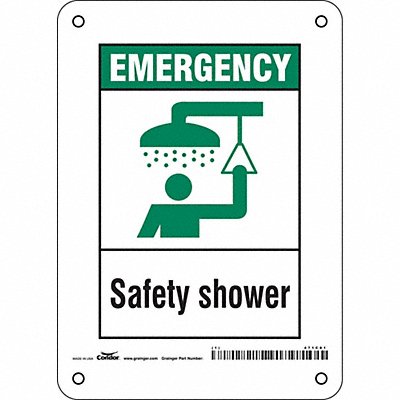 Safety Sign 7 in x 5 in Polyethylene