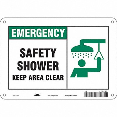 Safety Sign 7 in x 10 in Aluminum