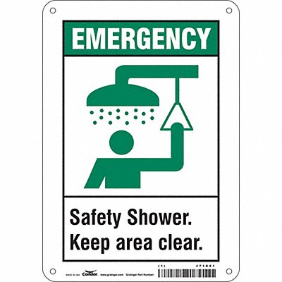 Safety Sign 10 in x 7 in Aluminum