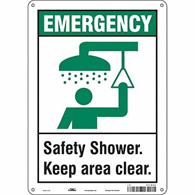 Safety Sign 14 in x 10 in Aluminum