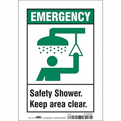 Safety Sign 10 in x 7 in Vinyl