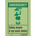 Safety Sign 10 in x 7 in Glow Vinyl