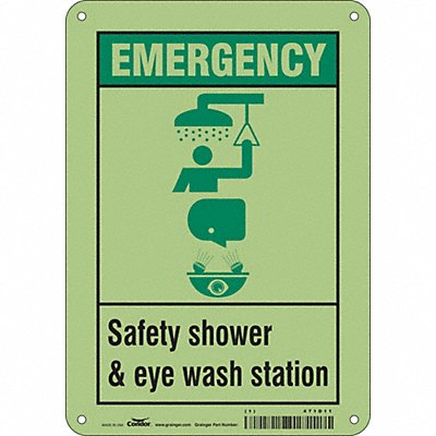 Safety Sign 10 in x 7 in Polyethylene
