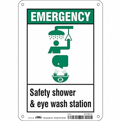 Safety Sign 10 in x 7 in Polyethylene