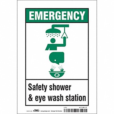 Safety Sign 10 in x 7 in Vinyl