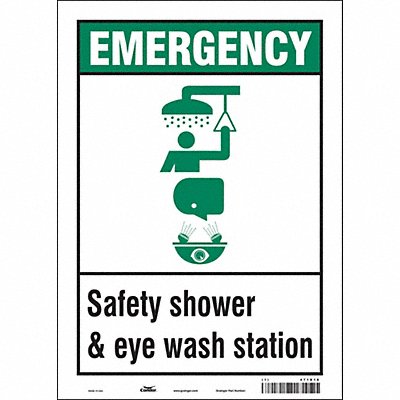 Safety Sign 14 in x 10 in Vinyl