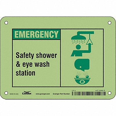 Safety Sign 5 in x 7 in Aluminum