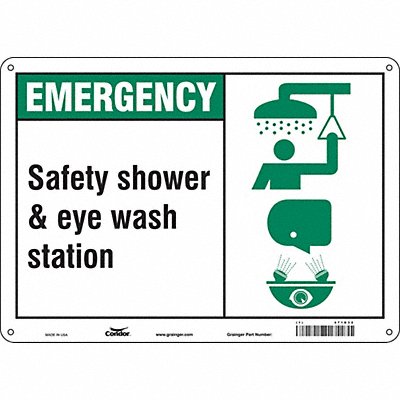 Safety Sign 10 in x 14 in Polyethylene