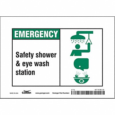 Safety Sign 5 in x 7 in Vinyl