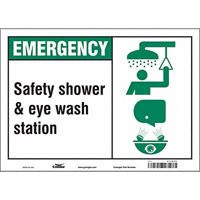 Safety Sign 10 in x 14 in Vinyl