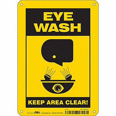 Safety Sign 10 in x 7 in Polyethylene